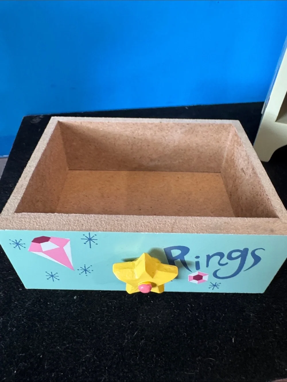 Pastel Star-5 Drawer Kids Jewelry Organizer - Pink, Purple, Green, Yellow, Blue